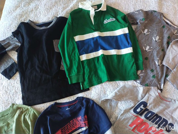 Футболки с длинным рукавом, на 5, 6 лет