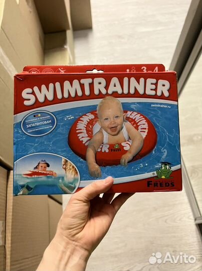 Надувной круг swimtrainer красный