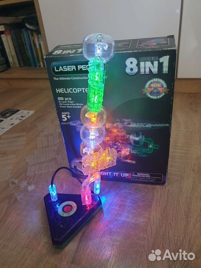 Светящийся конструктор Laser Pegs вертолет 8 в 1