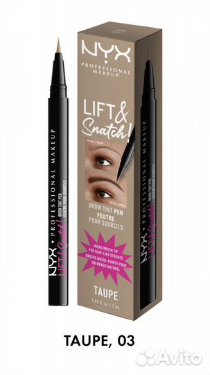 NYX Lift N Snatch Brow Tint Pen. Лайнер для бровей
