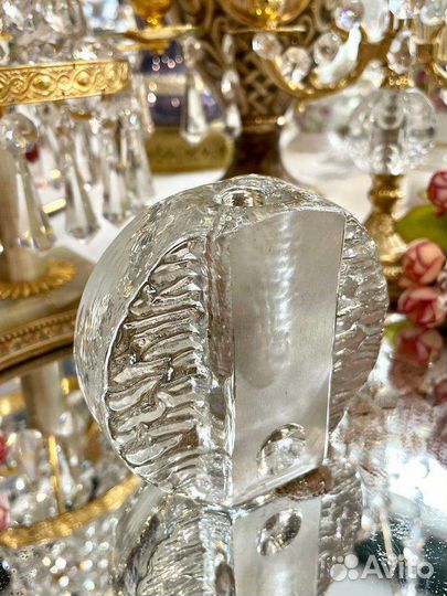 Ваза на один цветок. Подсвечник. Хрусталь Винтаж