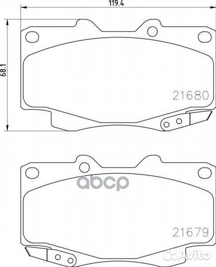 Колодки тормозные дисковые Strong Ceramic пер
