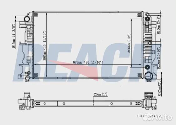 Радиатор системы охлаждения MB sprinter 3.0 V6 201