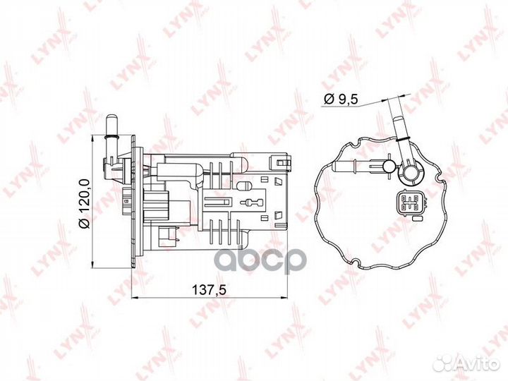 Фильтр топливный LF-967M LF967M lynxauto