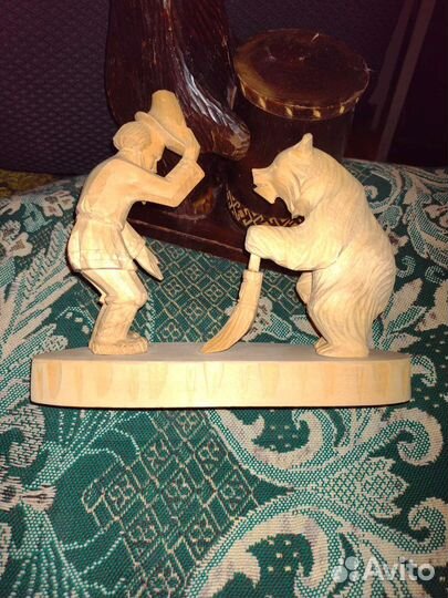 Резные фигурки из дерева СССР