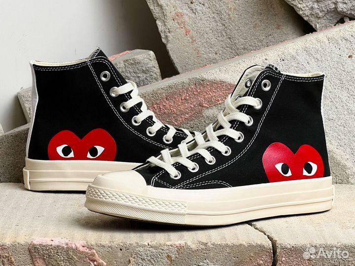 Converse Comme des Garcons Play Black High