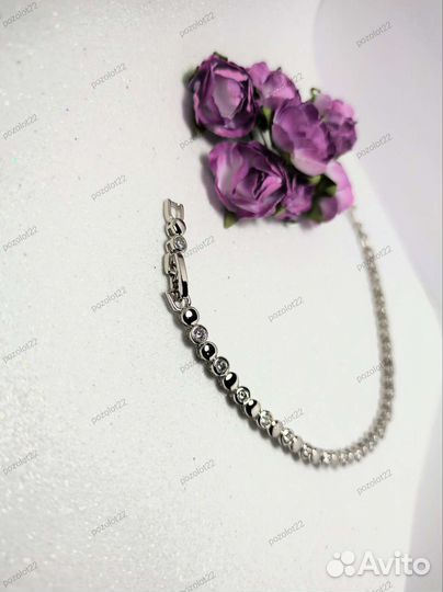 Браслет. медицинская сталь. 16.5-18.5 см