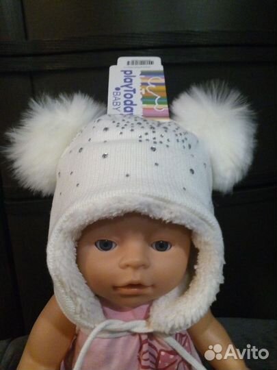 Шапка для девочки новая,р-р 48