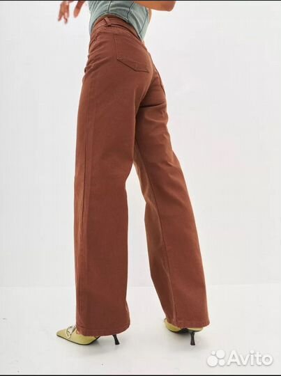 Джинсы клеш широкие прямые