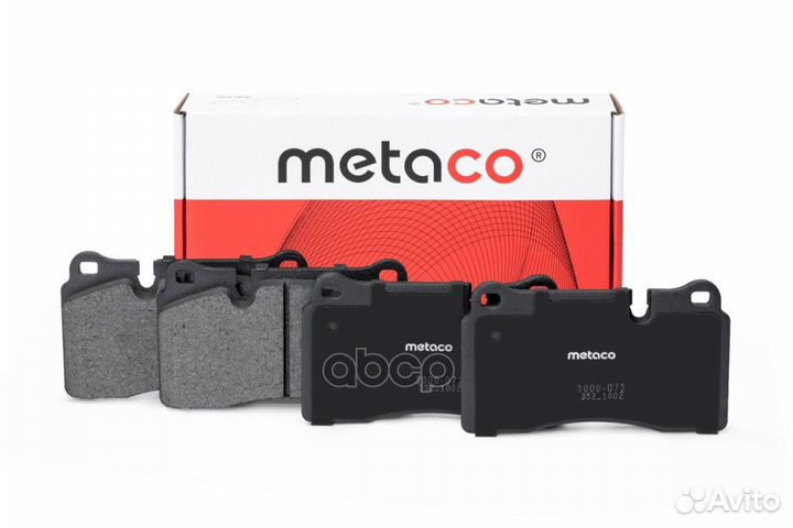 Колодки тормозные передние к-кт '3000-072 metaco