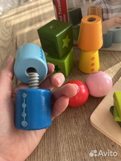 Hape закручивающиеся кубики и Hape головоломка