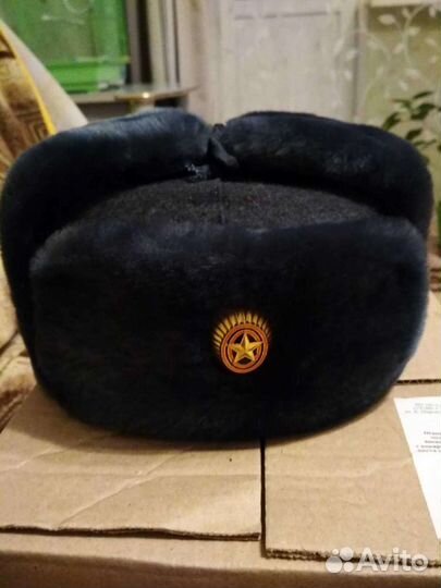 Шапка ушанка мужская военная