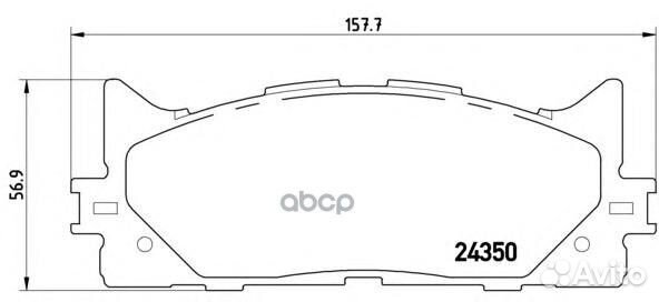 Колодки тормозные дисковые перед P83117 Brembo