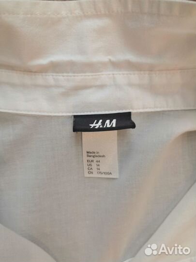 Рубашка H&M (100% хлопок)