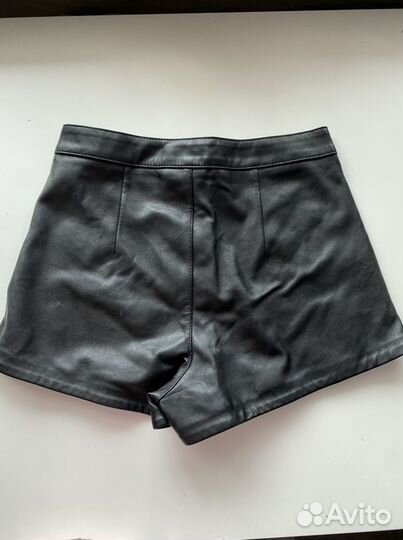 Шорты кожанеые с высокой пасадкой