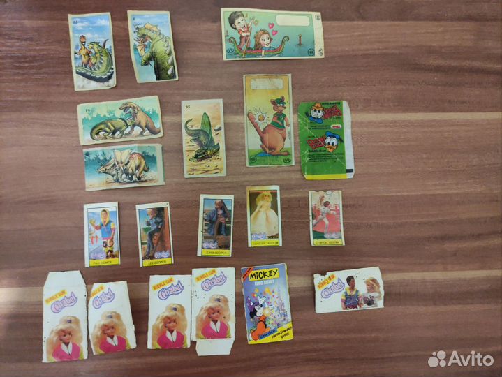 Наклейки от жвачек 90-х