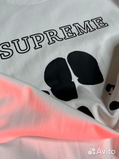 Футболка supreme Белая хлопковая L