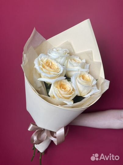 Букет цветов «Крем де ля крем»