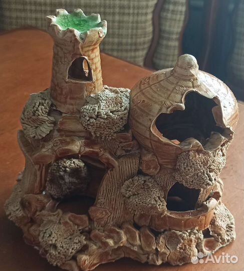 Растения для аквариума, домик для рыбок