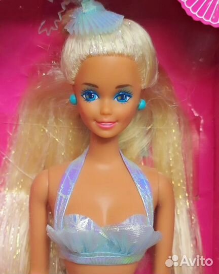 Mermaid Barbie Blonde Light Blue