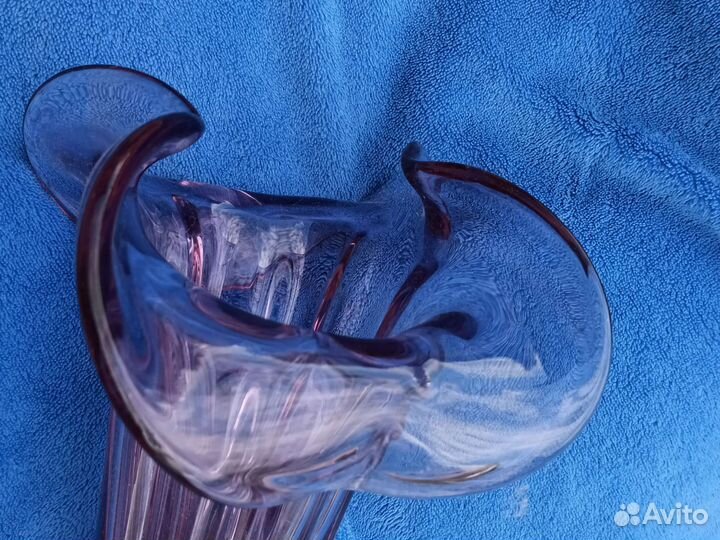 Ваза для цветов цветное стекло СССР