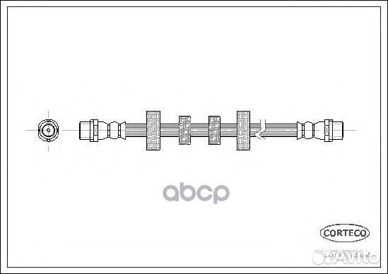 Шланг тормозной 19020444 Corteco