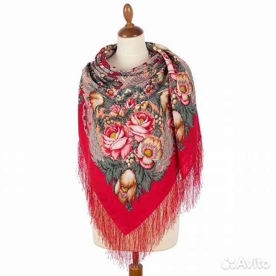 Павловопосадский платок шерсть