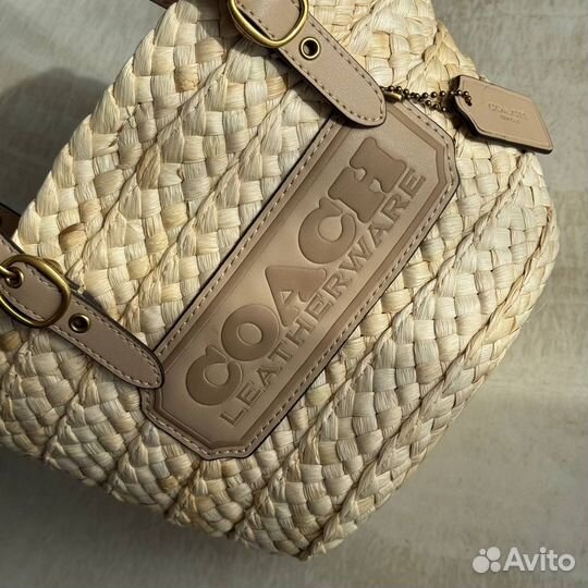 Сумка coach соломенная