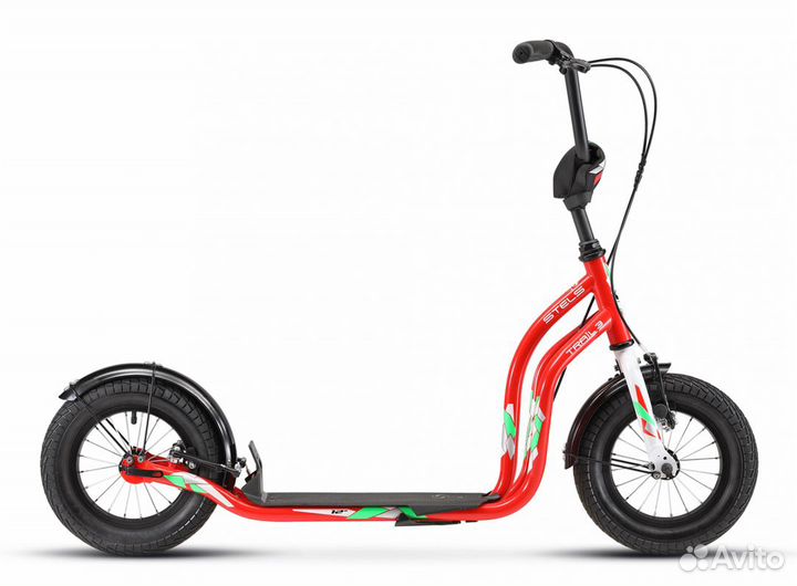 Самокат внедорож. trail-3 V-brake п+к 12 д красный