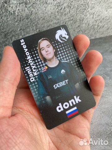 Пластиковая карточка donk (Spirit) CS2 CS:GO