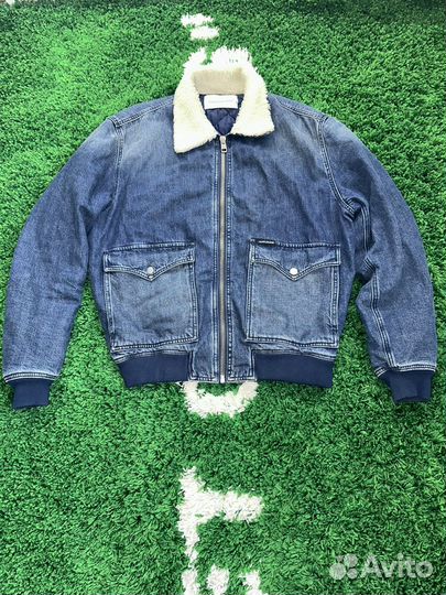 Calvin Klein куртка Denim Sherpa Zip оригинал