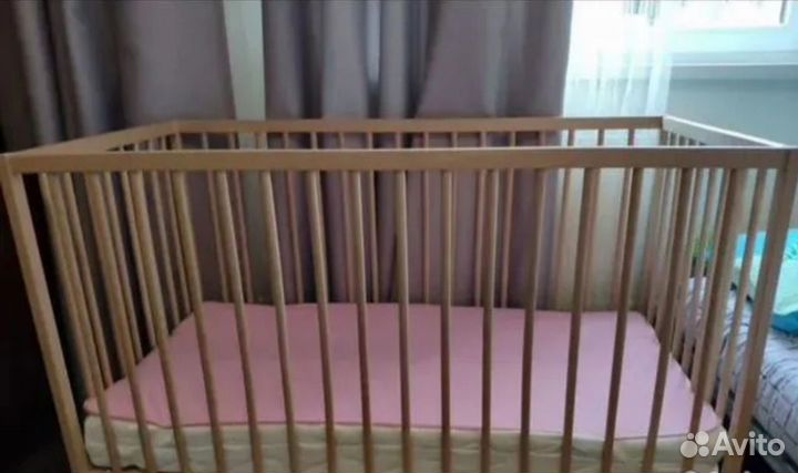 Детская кроватка с матрасом б/у