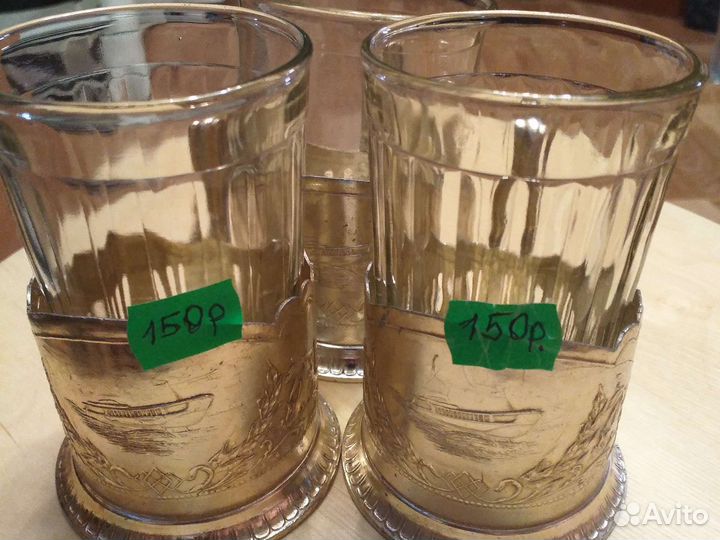 Чайные чашки, речной круиз, (раритет), сахарн