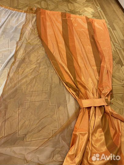 Занавески + двойная тюль