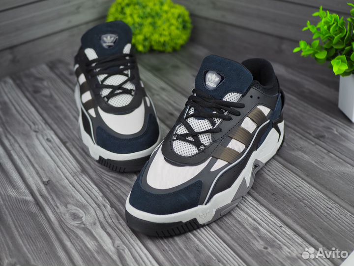 Adidas niteball тёмно синего и серого цвета