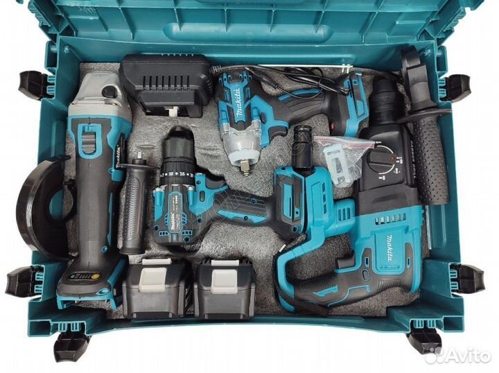 Набор Makita 5в1 / 4D нивелир /4 Батареи м