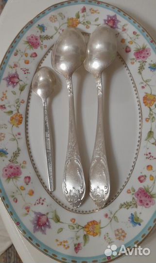 Мельхиоровые стол. ложки 2шт, зиш,серебрение
