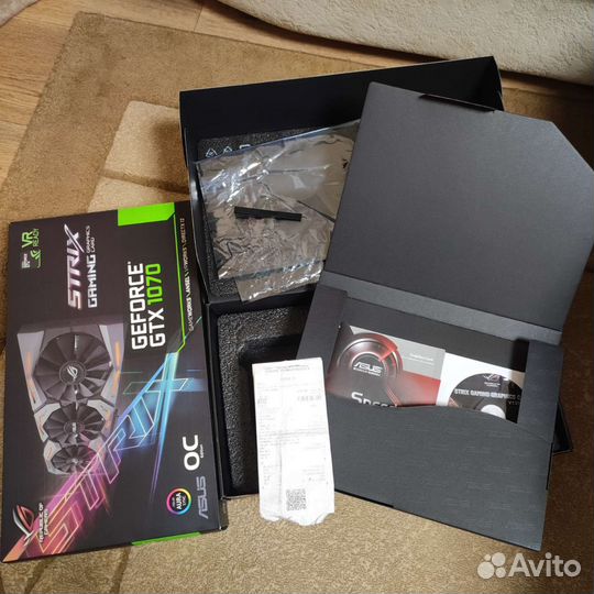 Видеокарта Asus rog strix gaming 1070 8 g