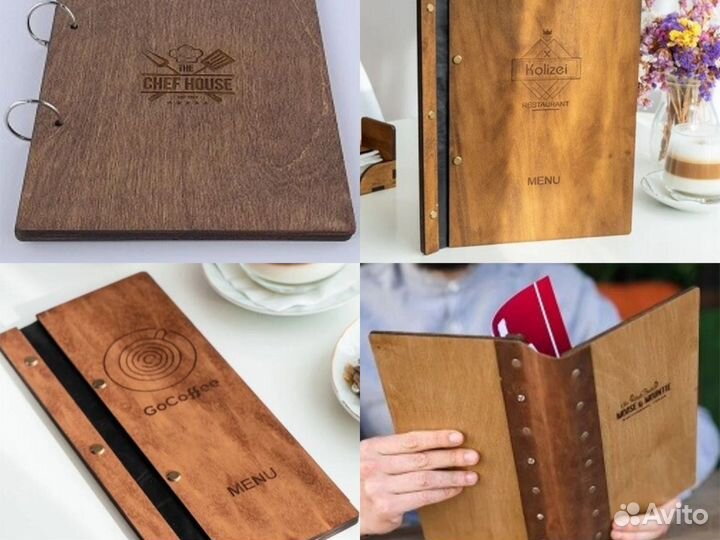 Деревянное меню на заказ в Бугульме