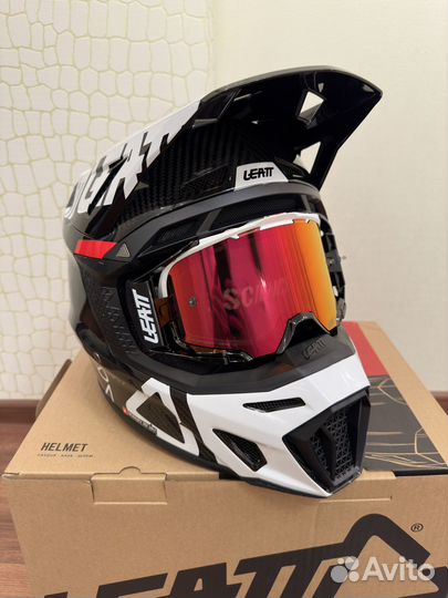 Шлем эндуро Leatt Moto 9.5 Carbon Helmet Kit White