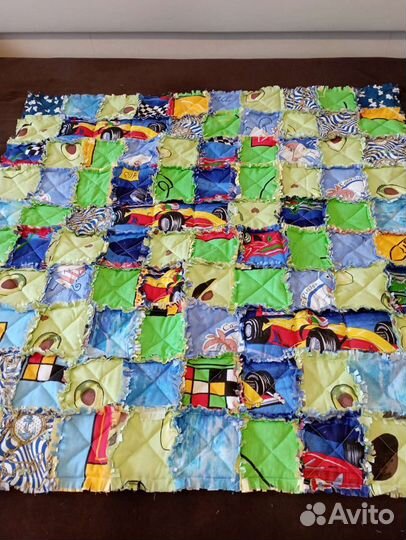 Новое детское стёганое одеяло пэчворк