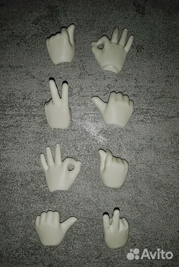 Комплект жестов для шарнирн. куклы 30 см. 8 шт