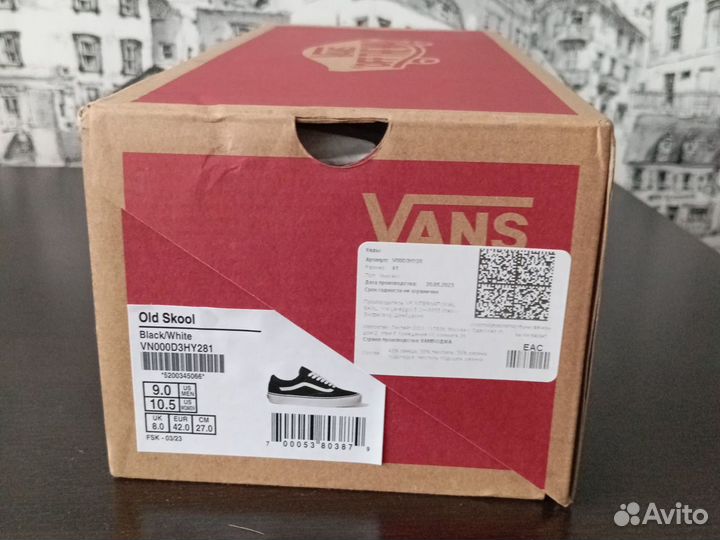 Оригинальные Кеды vans old skool новые