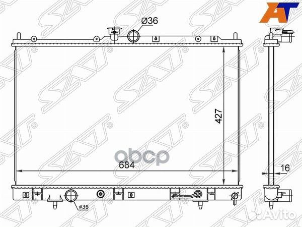 Радиатор Mitsubishi Outlander 02-09 ST-10-0028 Sat