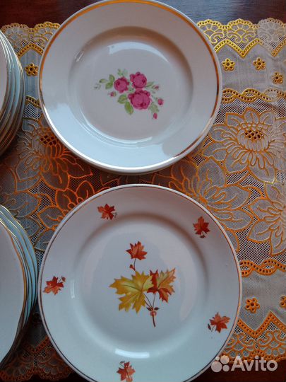 Тарелки винтаж, советский фарфор