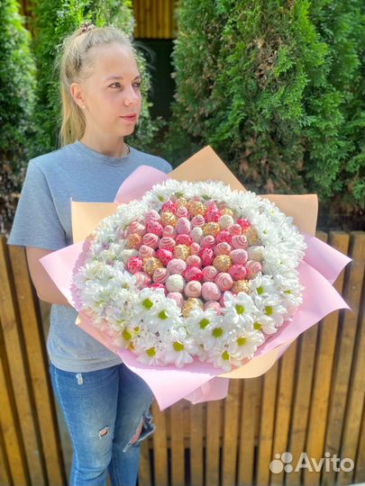 Вкусные букеты.Клубника в шоколаде