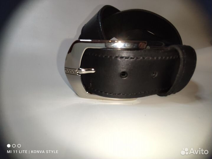 Мужской кожаный ремень ручной работы