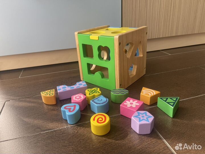 Развивающие игрушки Логический куб Деревянный