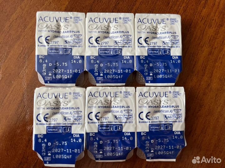 Линзы Acuvue oasis -5,75 8.4