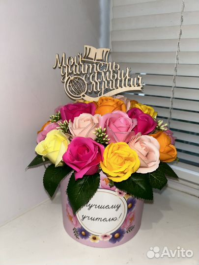 Букет из мыльных роз